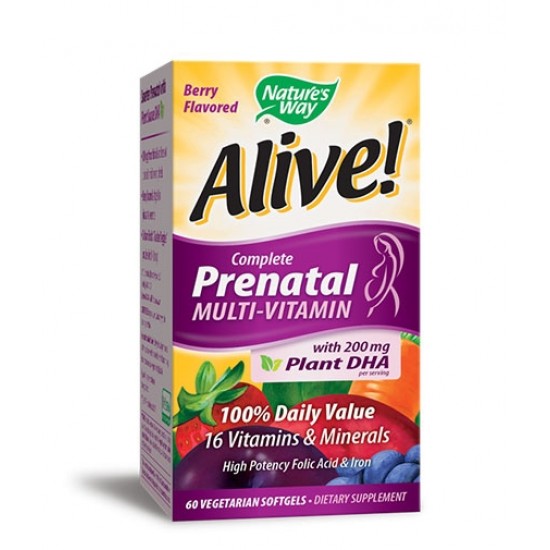 Natures Way Alive Complete Prenatal 578mg. / 60 Soft. на супер цена
