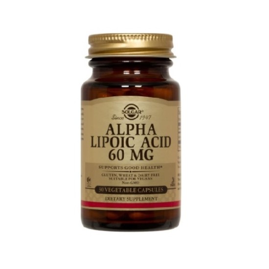Solgar Alpha Lipoic Acid 60 mg / 30 Caps на изгодни цени Solgar Alpha Lipoic Acid 60 mg / 30 Caps на супер цена