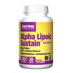 Jarrow Formulas Alpha Lipoic Sustain + Biotin 300mg. / 30 Tabs. Jarrow Formulas Alpha Lipoic Sustain + Biotin 300mg. / 30 Tabs.