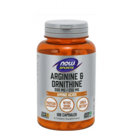 NOW Аrginine & ornithine 500/250 мг 100 капсули