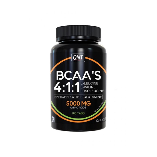 QNT Sport Nutrition BCAA 4:1:1 + L-GLUTAMINE 180 таблетки на супер цена