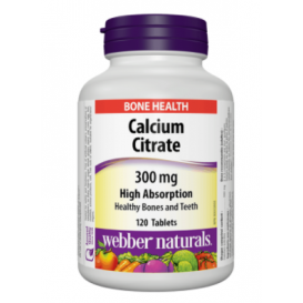 Webber Naturals Calcium Citrate / Калций цитрат, 300 mg, 120 таблетки
