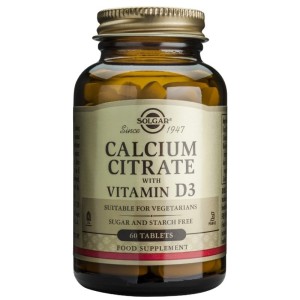 Solgar Calcium Citrate with Vitamin D3 250 mg/150 IU, 60 tabl