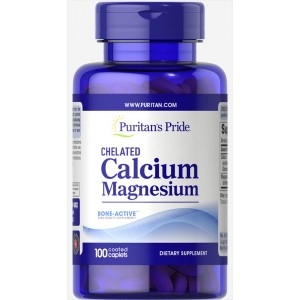 Puritan's Pride CALCIUM MAGNESIUM CHELATED 500mg / 100 caps Puritan's Pride CALCIUM MAGNESIUM CHELATED 500mg / 100 caps