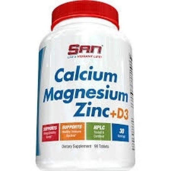 SAN Calcium Magnesium Zinc + D3 90 таблетки на супер цена