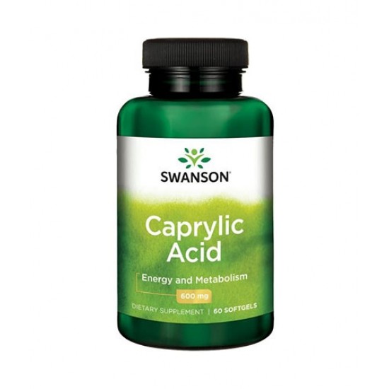 Swanson Caprylic Acid 600 мг / 60 гел капсули на супер цена
