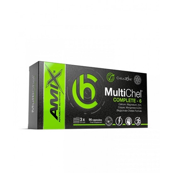 Amix Nutrition ChelaZone® MultiChel® Complete 6 Bisglycinate Chelate / 90 капсули на супер цена