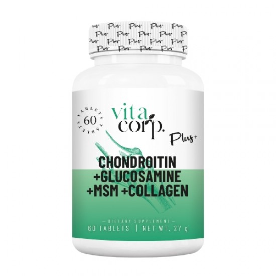 VitaCorp Chondroitin + Glucosamine + MSM + Collagen - 60 tabs на супер цена