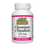 Natural Factors Chromium & Vanadium 125 мг / 90 капсули на супер цена