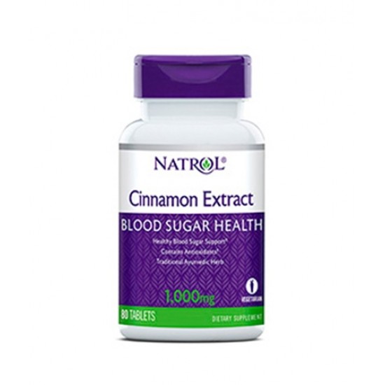 Natrol Cinnamon Extract 1000 мг / 80 таблетки на супер цена