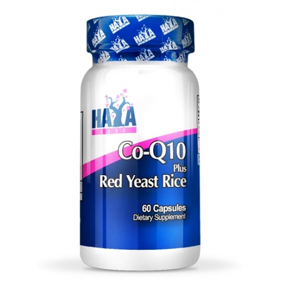 Haya Labs Co-Q10 60 мг & Red Yeast Rice 500 мг / 60 капсули на супер цена