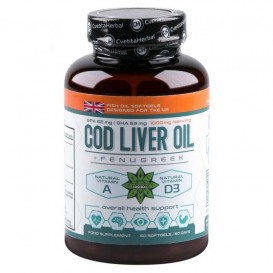 Cvetita Herbal Cod Liver Oil със Сминдух - 60 гел капсули 