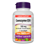 Webber Naturals Coenzyme Q10 / Коензим Q10, 100 mg, 60 софтгел капсули на изгодни цени Webber Naturals Coenzyme Q10 / Коензим Q10, 100 mg, 60 софтгел капсули на супер цена