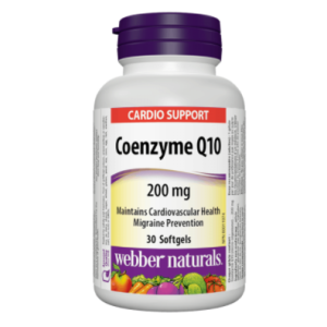 Webber Naturals Coenzyme Q10 / Коензим Q10, 200 mg, 30 софтгел капсули Webber Naturals Coenzyme Q10 / Коензим Q10, 200 mg, 30 софтгел капсули