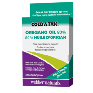 Webber Naturals Cold-A-Tak® Oregano Oil Extra Strength / Риган (масло / 80% карвакрол), 180 mg, 30 sgels Webber Naturals Cold-A-Tak® Oregano Oil Extra Strength / Риган (масло / 80% карвакрол), 180 mg, 30 sgels