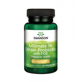 Swanson Dr. Stephen Langer's Ultimate 16 Strain Probiotic with FOS 3.2 Billion CFU / 60 капсули