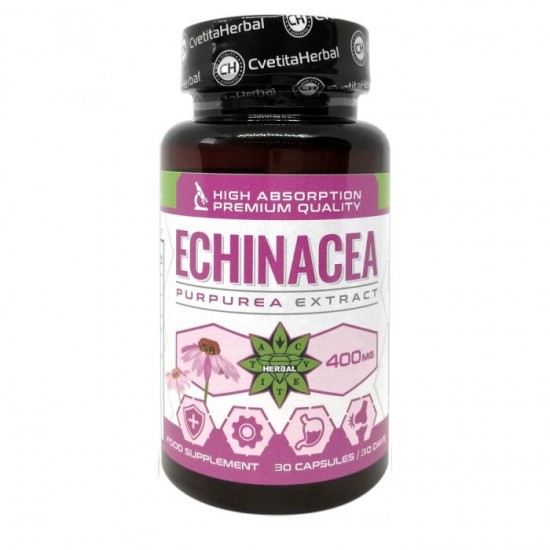 Cvetita Herbal Echinacea (Ехинацея) - 30 капсули х 400 мг на супер цена