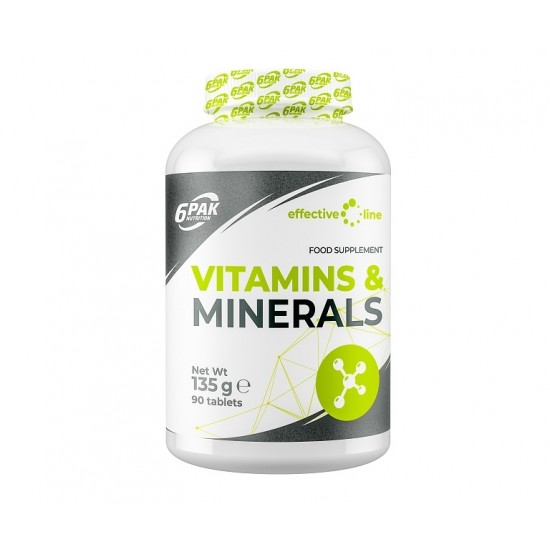 6 Pak Nutrition Effective Line Vitamins & Minerals 90 таблетки