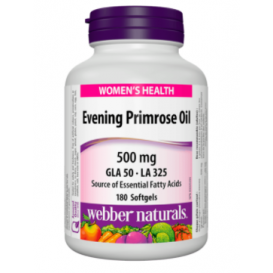 Webber Naturals Evening Primrose Oil / Вечерна иглика масло 500 mg х 180 софтгел капсули