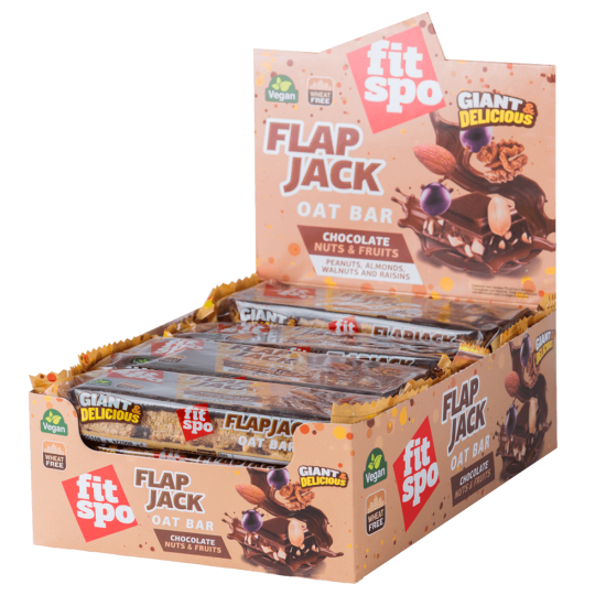 Fit Spo Flap Jack - Nuts & Fruits 12х100 гр на изгодни цени Fit Spo Flap Jack - Nuts & Fruits 12х100 гр на супер цена