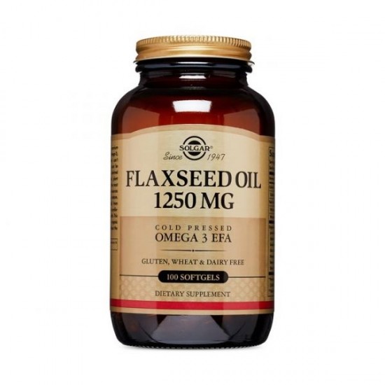 Solgar Flaxseed Oil 1250 mg, 100 sofgels на супер цена