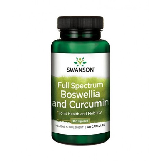 Swanson Full Spectrum Boswellia and Curcumin 600 мг / 60 капсули на супер цена