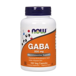 NOW GABA + B-6 / 500 мг / 100 капсули