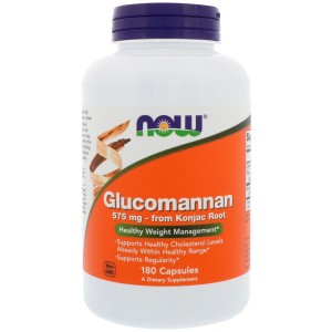 NOW Glucomannan 575 мг / 180 капсули