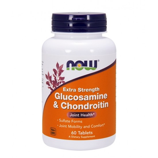 NOW Glucosamine & Chondroitin Sulfate Extra Strength - 60 tabs на супер цена
