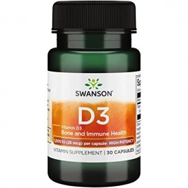 Swanson High Potency Vitamin D - 3, 1000 IU / 30 caps