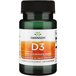 Swanson High Potency Vitamin D - 3, 1000 IU / 30 caps