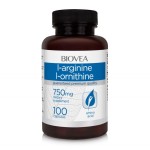 Biovea L-Arginine, L-Ornithine 750mg - Аргинин + Орнитин - 100 caps на изгодни цени Biovea L-Arginine, L-Ornithine 750mg - Аргинин + Орнитин - 100 caps на супер цена