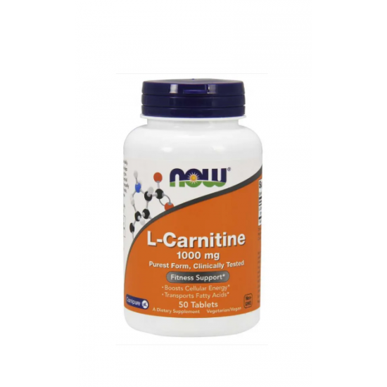 NOW L-Cаrnitine 1000 мг - 50 таблетки на супер цена