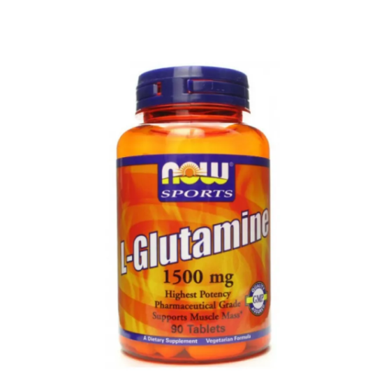 NOW L-glutamine 1500 мг / 90 таблетки на супер цена
