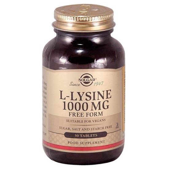 Solgar L-Lysine 1000 mg Tablet, 50 tabl на изгодни цени Solgar L-Lysine 1000 mg Tablet, 50 tabl на супер цена