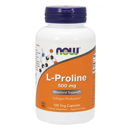 NOW L-Proline 500 мг / 120 капсули на супер цена