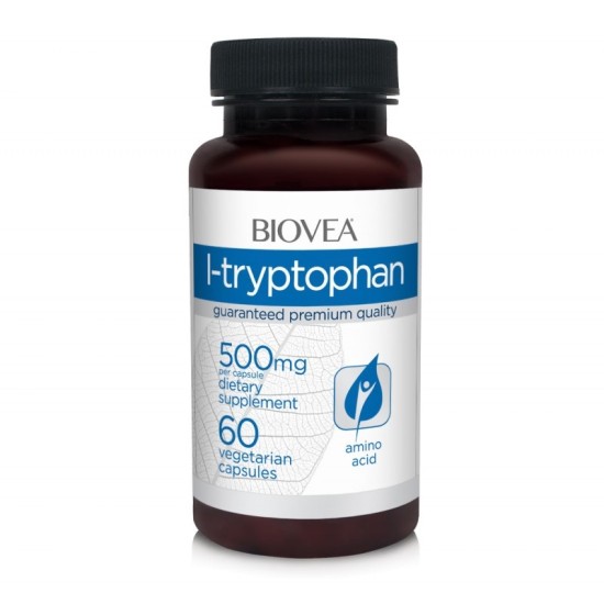 Biovea L-Tryptophan 500mg - Триптофан - 60 caps на супер цена