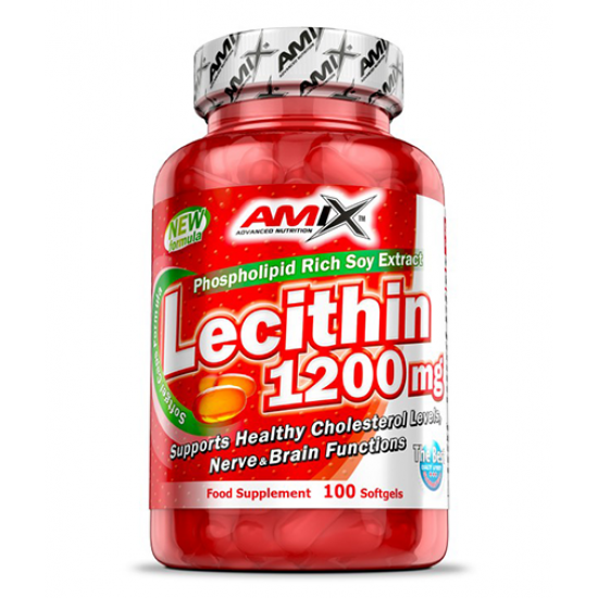 Amix Nutrition Lecithin 1200 мг / 100 гел капсули на супер цена