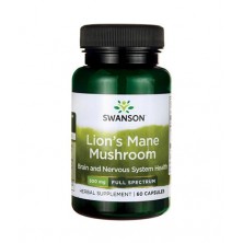 Swanson Lion's Mane Mushroom 500 мг / 60 капсули