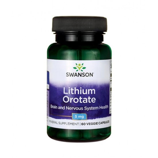 Swanson Lithium Orotate 5 мг / 60 капсули