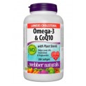 Webber Naturals Lowers Cholesterol Omega-3 & CoQ10+Plant Sterols/ Омега-3 - 200 softgels на супер цена