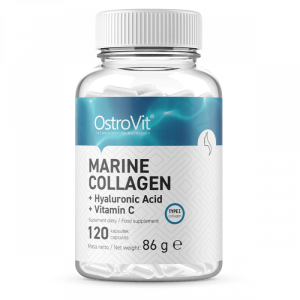 OstroVit MARINE COLLAGEN WITH HYALURONIC ACID AND VITAMIN C 120 капсули