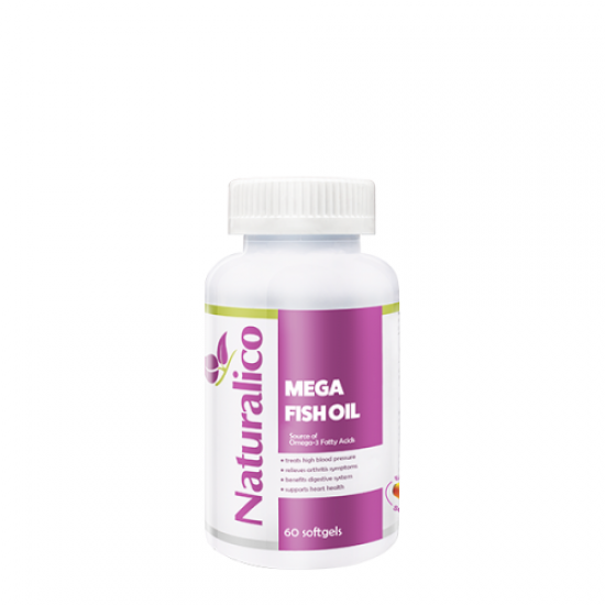 Naturalico Mega Fish Oil 1000 mg / 60 softgels на супер цена