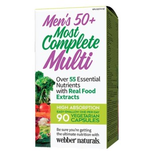 Webber Naturals Men's 50+ Most Complete Multi / 90 Vcaps