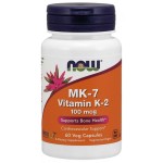 NOW MK-7 Vitamin K-2 - 100 мкг - 60 капсули на супер цена