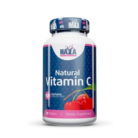 Haya Labs Natural Vitamin C from Organic Acerola fruit 60 таблетки на супер цена