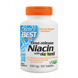 Doctor's Best Niacin Time-Released With Niaxtend 500 мг / 120 таблетки