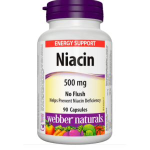 Webber Naturals Ниацин Инозитол WN Хексаникотинат (непредизвикващ зачервяване) 560 mg x 90 капсули Webber Naturals Ниацин Инозитол WN Хексаникотинат (непредизвикващ зачервяване) 560 mg x 90 капсули