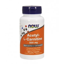NOW Acetyl L-Carnitine 500 мг / 100 капсули