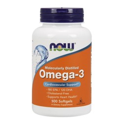 NOW Omega 3 Fish Oil 1000 мг / 500 гел капсули